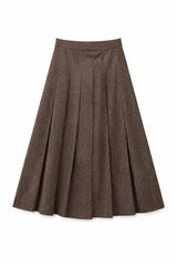 Load image into Gallery viewer, Herringbone Midi Pleated Skirt
