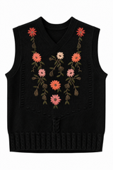 Load image into Gallery viewer, Embroidered Textured Knit Vest

