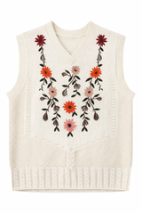 Load image into Gallery viewer, Embroidered Textured Knit Vest
