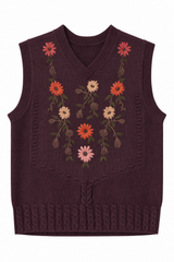 Load image into Gallery viewer, Embroidered Textured Knit Vest
