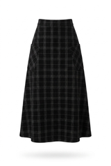 Load image into Gallery viewer, Plaid Corduroy Pocket Skirt
