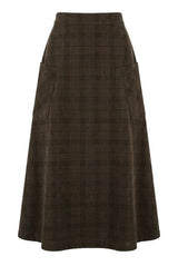 Load image into Gallery viewer, Plaid Corduroy Pocket Skirt
