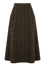 Load image into Gallery viewer, Plaid Corduroy Pocket Skirt
