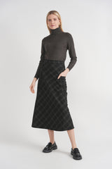Load image into Gallery viewer, Plaid Corduroy Pocket Skirt
