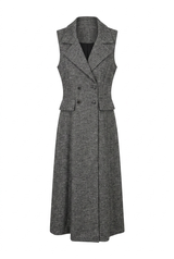 Load image into Gallery viewer, Double Breasted Tweed Trench Jumper
