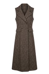 Load image into Gallery viewer, Double Breasted Tweed Trench Jumper
