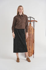 Load image into Gallery viewer, Corduroy Cropped Blouse
