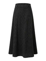 Load image into Gallery viewer, Corduroy Stripe Maxi A Line Skirt
