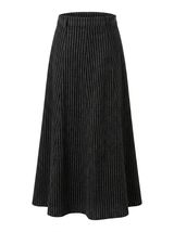 Load image into Gallery viewer, Corduroy Stripe Maxi A Line Skirt
