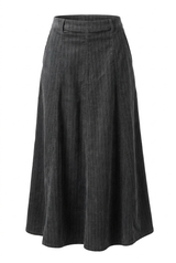 Load image into Gallery viewer, Corduroy Stripe Maxi A Line Skirt
