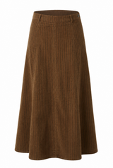 Load image into Gallery viewer, Corduroy Stripe Maxi A Line Skirt
