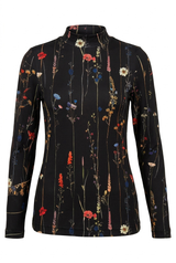 Load image into Gallery viewer, Printed Micro Mock Neck Tee
