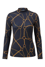 Load image into Gallery viewer, Printed Micro Mock Neck Tee

