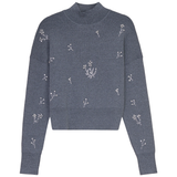Load image into Gallery viewer, Diamond Applique Turtle Neck Sweater
