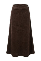 Load image into Gallery viewer, Stretch Corduroy Maxi Panel Skirt

