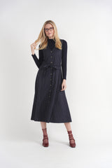 Load image into Gallery viewer, Pin Striped Button Jumper
