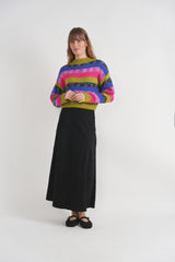 Load image into Gallery viewer, Multi Color Stripe Knit Sweater
