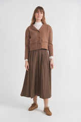 Load image into Gallery viewer, Wool Herringbone Maxi Pleated Skirt
