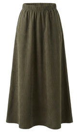 Load image into Gallery viewer, Maxi Corduroy Pull On Skirt
