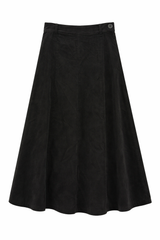 Load image into Gallery viewer, Paneled Corduroy Maxi Belt Skirt
