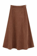 Load image into Gallery viewer, Paneled Corduroy Maxi Belt Skirt

