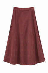 Load image into Gallery viewer, Paneled Corduroy Maxi Belt Skirt
