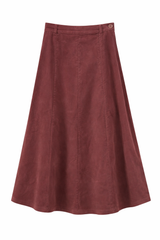 Load image into Gallery viewer, Paneled Corduroy Maxi Belt Skirt
