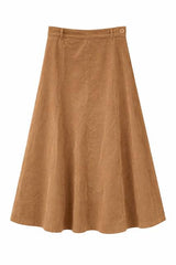 Load image into Gallery viewer, Paneled Corduroy Maxi Belt Skirt
