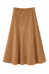 Load image into Gallery viewer, Paneled Corduroy Maxi Belt Skirt
