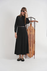 Load image into Gallery viewer, Paneled Corduroy Maxi Belt Skirt
