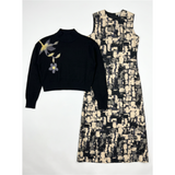 Load image into Gallery viewer, Printed Satin Jumper Set
