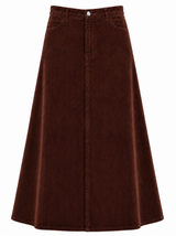 Load image into Gallery viewer, Stretch Corduroy Maxi Panel Skirt
