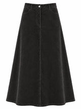 Load image into Gallery viewer, Stretch Corduroy Maxi Panel Skirt
