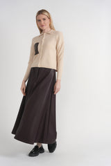 Load image into Gallery viewer, Knit Shirt With Leather Pocket
