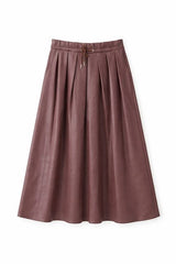 Load image into Gallery viewer, Leather Midi Paper Bag Skirt
