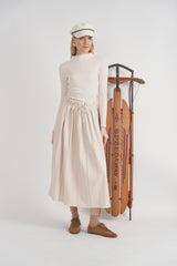 Load image into Gallery viewer, Leather Midi Paper Bag Skirt
