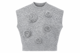 Load image into Gallery viewer, Soft Knit Vest With Flowers
