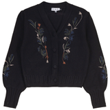 Load image into Gallery viewer, Embroidered Cropped Cardigan
