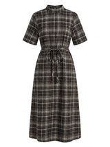 Load image into Gallery viewer, Wool Plaid Midi Dress
