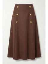 Load image into Gallery viewer, Cool Wool Double Breasted Long Skirt
