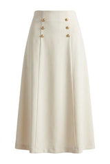 Load image into Gallery viewer, Cool Wool Double Breasted Long Skirt
