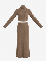 Load image into Gallery viewer, Cable Knit Maxi Set
