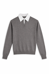 Load image into Gallery viewer, Sweater With Shirt Collar
