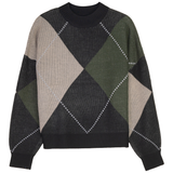 Load image into Gallery viewer, Argyle Drop Shoulder Sweater
