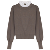 Load image into Gallery viewer, Sweater With Shirt Frill
