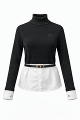Load image into Gallery viewer, Turtle Neck Sweater Blouse
