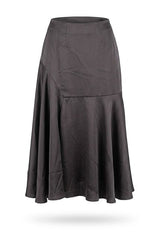 Load image into Gallery viewer, Satin Draped Midi Skirt
