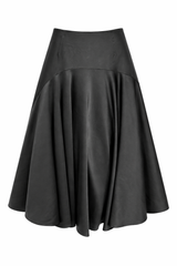 Load image into Gallery viewer, Satin Draped Midi Skirt
