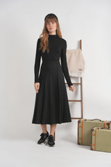 Load image into Gallery viewer, Pleated Virgin Wool Midi Skirt
