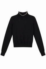 Load image into Gallery viewer, Pearl Mock Neck Sweater
